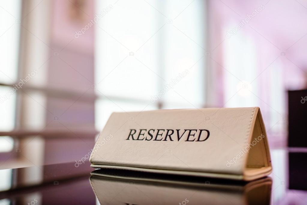 reserved table in Restaurant