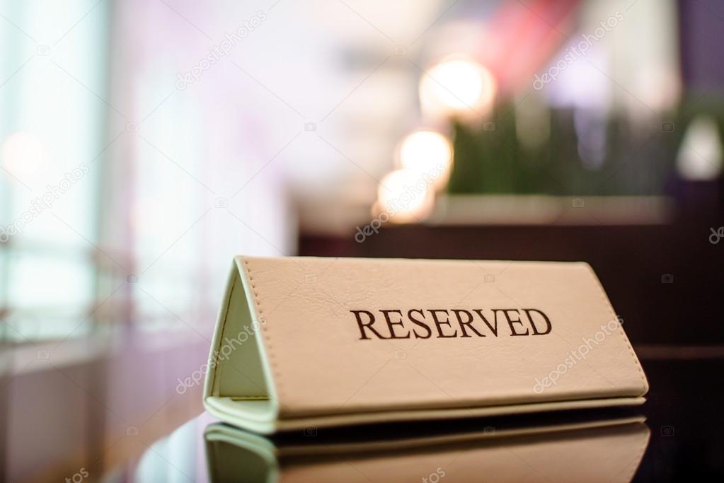 reserved table in Restaurant