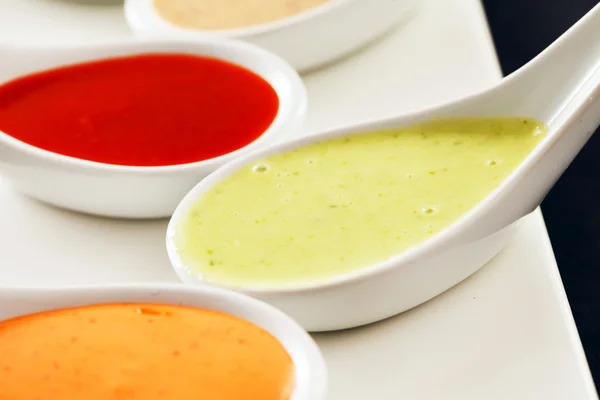 Different kinds of sauces — Stock Photo, Image