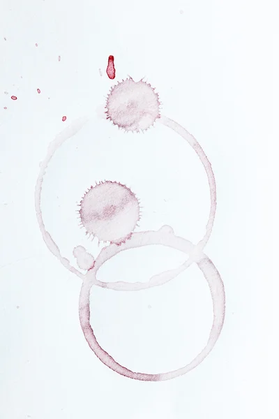 Red wine stains on paper — Stock Photo, Image