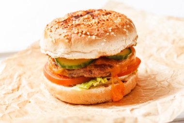 sebzeler lezzetli burger