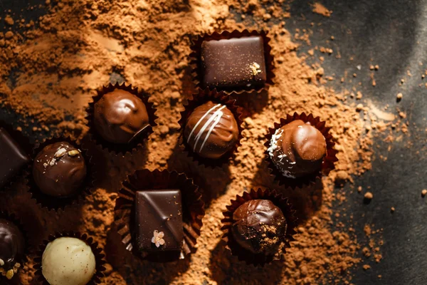 Dolci al cioccolato diversi — Foto Stock