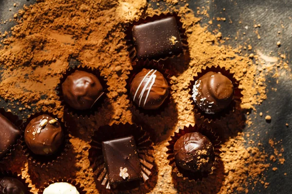 Dolci al cioccolato diversi — Foto Stock