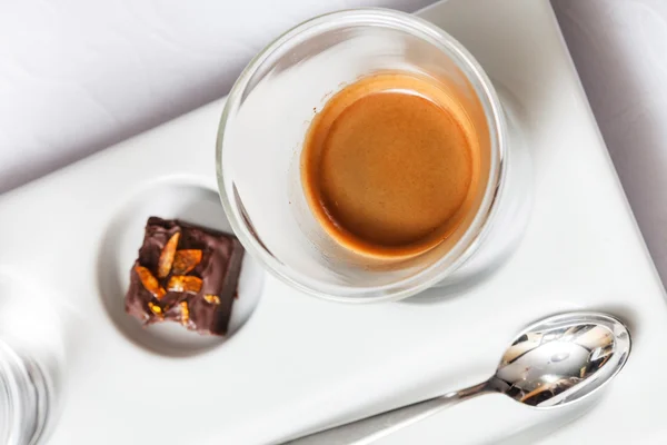 Bardakta servis espresso — Stok fotoğraf