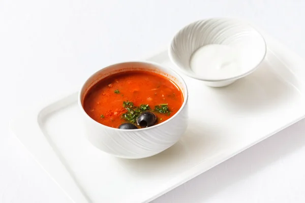 Soupe solyanka dans un bol — Photo
