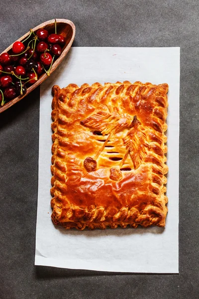 Torta de cereja saborosa — Fotografia de Stock