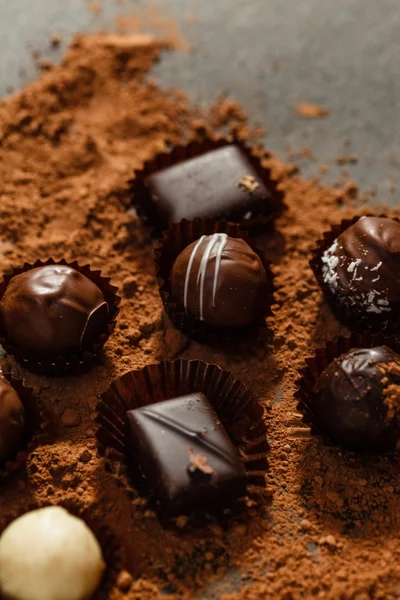 Chocolade snoep achtergrond — Stockfoto