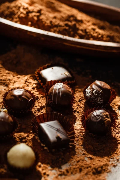 Chocolate sweets background — Stock Photo, Image