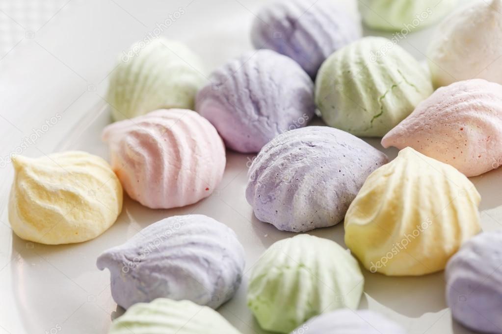 colored meringue sweets