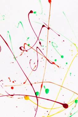 renkli parlak mürekkep sıçraması