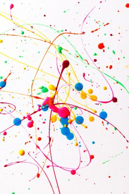 renkli parlak mürekkep sıçraması