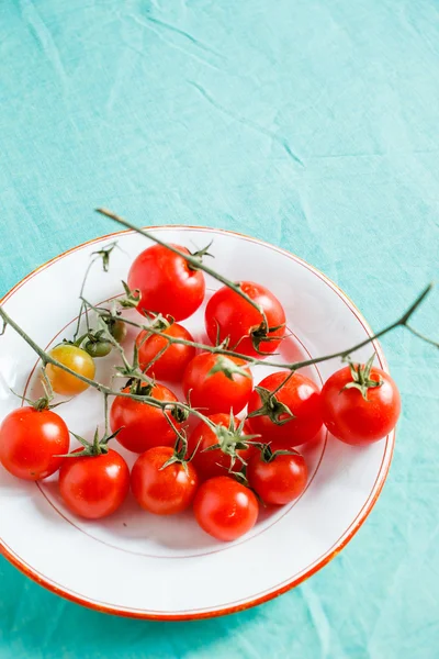 Tomates cerises mûres rouges — Photo