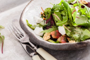 Pancar salatası peynir ve roka
