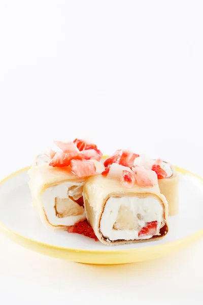 Sweet rolls on plate — Stock Photo, Image