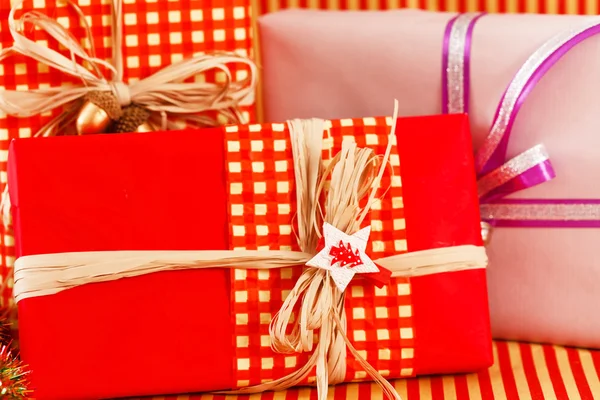 Cajas regalo de Navidad — Foto de Stock