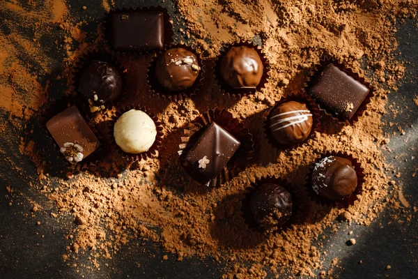チョコレートの甘いお菓子 — ストック写真
