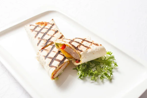 Pollo involucro sandwich — Foto Stock