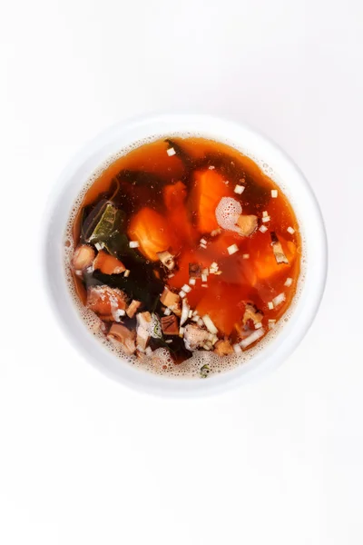 Японский суп в миске — стоковое фото