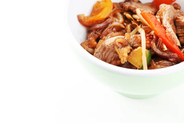 Noodle with beef in bowl — Stock Photo, Image
