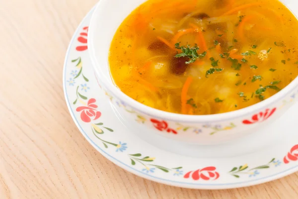 Chicken soup in bowl — Stock Photo, Image