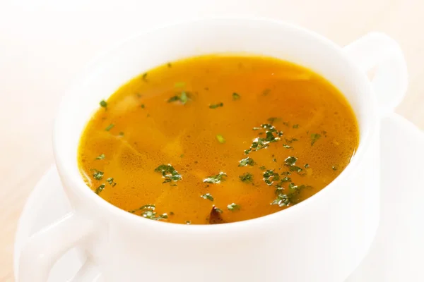 Bowl of chicken soup — Stock Photo, Image