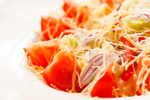 Tasty salad on plate — Stock Photo, Image