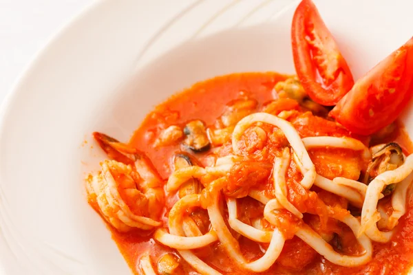 Sopa de tomate de marisco —  Fotos de Stock