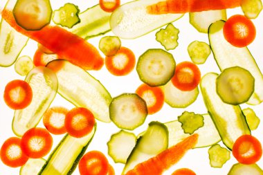 taze sebze dilimleri