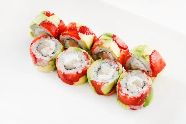 Tasty sushi rolls close up — Stock Photo, Image