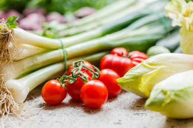 Masada taze sebzeler