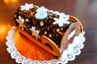 Noel çikolata yule log