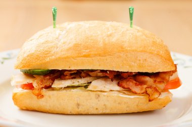 pastırma ile lezzetli sandviç