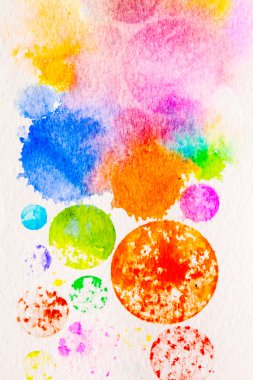 Suluboya daire arka plan su sıçramalarına