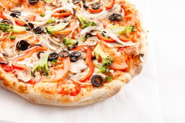 lezzetli vejetaryen pizza