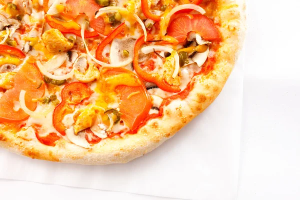 Tasty pizza with vegetables — Stock Photo, Image