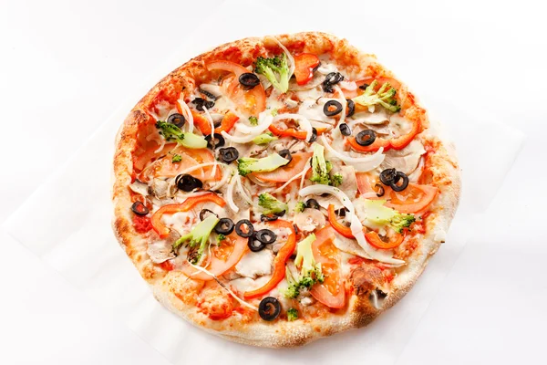 Smakrik vegetarisk pizza — Stockfoto