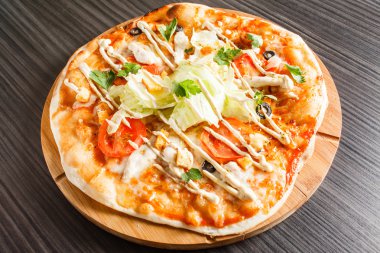 lezzetli ev yapımı pizza