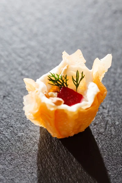 Chutné zdravé canape — Stock fotografie