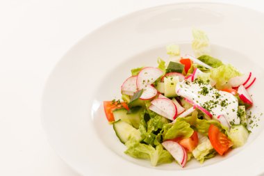 Bahar salatası plaka üzerinde