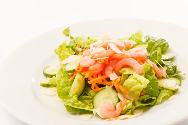 Insalata con gamberetti e verdure — Foto Stock