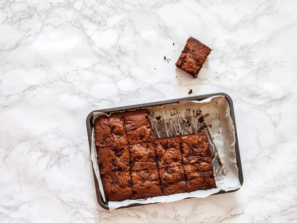 Sweet chocolate brownie — Stok Foto