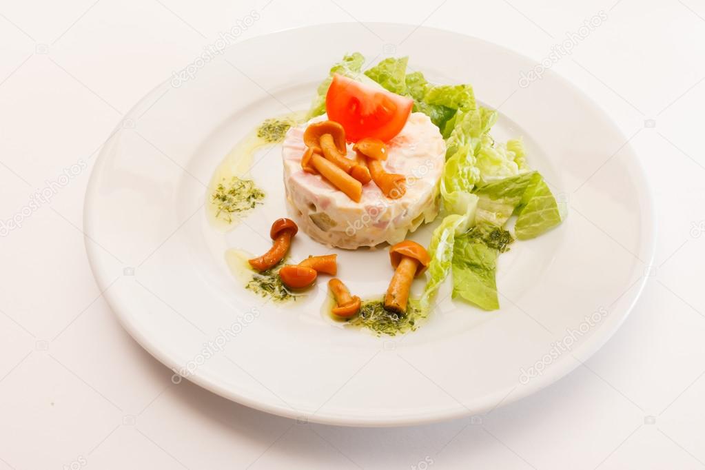 fresh salad on plate