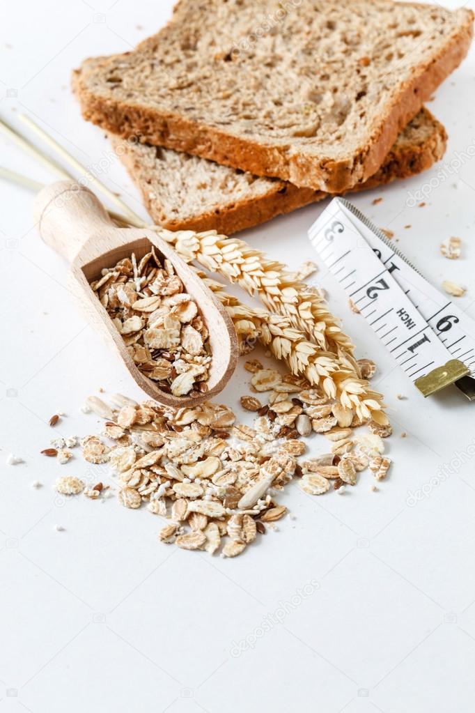 Whole grain wheat flakes — Stock Photo © Shebeko 80435194