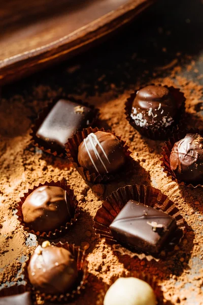 Słodkie cukierki czekoladowe — Zdjęcie stockowe