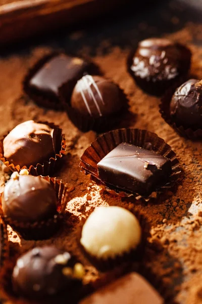 Słodkie cukierki czekoladowe — Zdjęcie stockowe