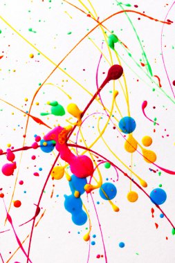 renkli parlak mürekkep sıçraması