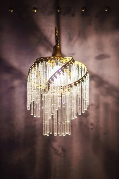 Beautiful crystal chandelier — Stock Photo, Image