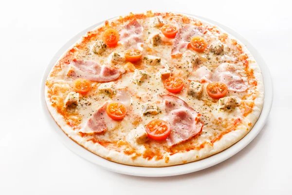 Hot tasty itaian pizza — Stock Photo, Image