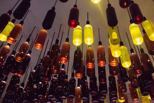 Farbe Flaschenlampen — Stockfoto