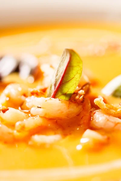 ซุปฟักทองกับกุ้ง — ภาพถ่ายสต็อก